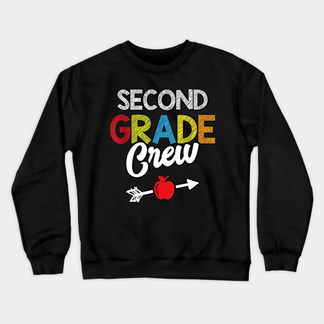 2nd Grade Crew Funny Teacher Student Kids Back To School Crewneck Sweatshirt by FONSbually